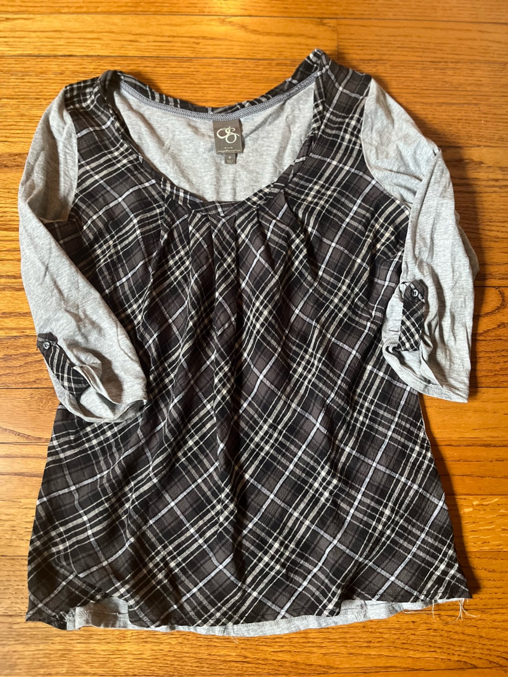 One September Plaid Black and Gray Women’s Shirt - SP